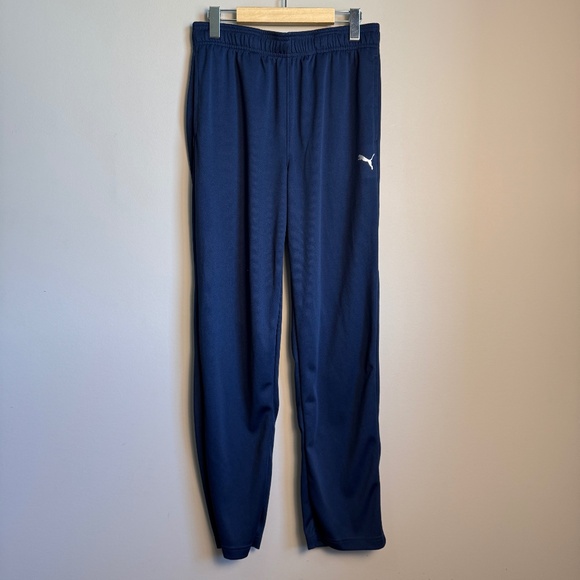 Puma Youth Elastic Waist Pull On Athletic Pants Blue Size XL(18-20) Gym Track - Picture 1 of 15